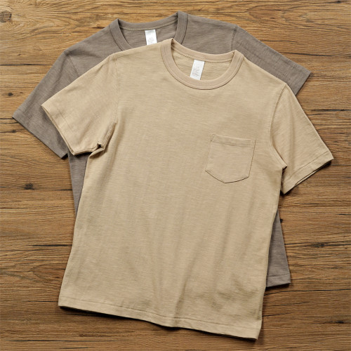 210g 竹節棉日系美式復古老織機基礎款口袋圓領短袖T恤阿美哢嘰男 210g 竹節棉日系美式復古老織機基礎款口袋圓領短袖T恤阿美哢嘰男