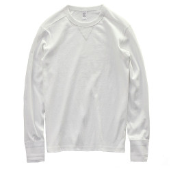 阿美哢嘰修身長袖T恤男280g美式復古休閒重磅打底衫厚實純棉TEE