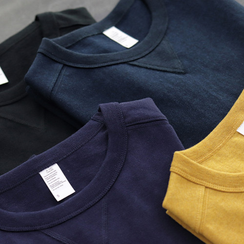 阿美哢嘰修身長袖T恤男280g美式復古休閒重磅打底衫厚實純棉TEE