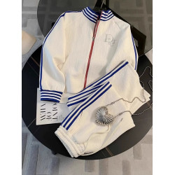 美式高街休閒運動套裝男春秋大碼300斤開衫外套衛衣直筒褲兩件套