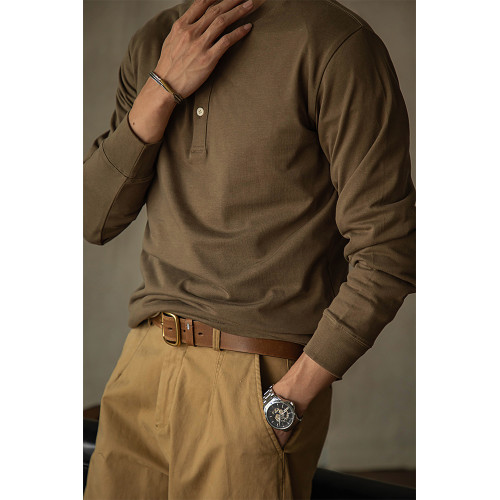 唔刃工裝美式復古硬漢風重磅亨利衫T恤長袖純棉內搭打底衫男秋冬 唔刃工裝美式復古硬漢風重磅亨利衫T恤長袖純棉內搭打底衫男秋冬