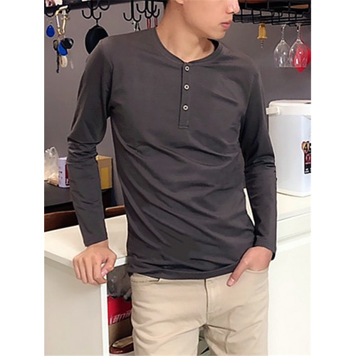 男開襟門筒亨利領舒適純棉修身淨白色美式硬漢打底衫內搭上衣T恤i 男開襟門筒亨利領舒適純棉修身淨白色美式硬漢打底衫內搭上衣T恤i