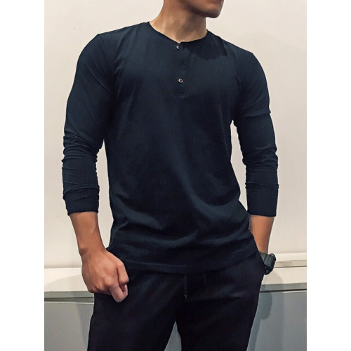 男開襟門筒亨利領舒適純棉修身淨白色美式硬漢打底衫內搭上衣T恤i 男開襟門筒亨利領舒適純棉修身淨白色美式硬漢打底衫內搭上衣T恤i