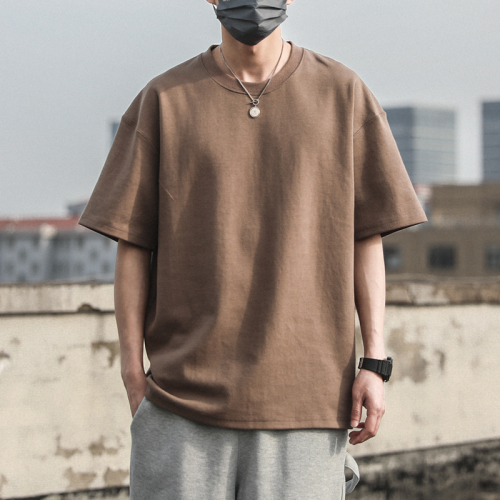 300g純棉重磅夏季圓領美式短袖t恤男女潮牌純色厚實不透寬松休閒 300g純棉重磅夏季圓領美式短袖t恤男女潮牌純色厚實不透寬松休閒