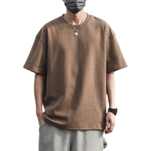 300g純棉重磅夏季圓領美式短袖t恤男女潮牌純色厚實不透寬松休閒 300g純棉重磅夏季圓領美式短袖t恤男女潮牌純色厚實不透寬松休閒