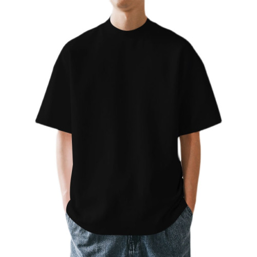 300G重磅純棉短袖圓領寬松厚實不透美式純色小領口打底衫t恤男女 300G重磅純棉短袖圓領寬松厚實不透美式純色小領口打底衫t恤男女