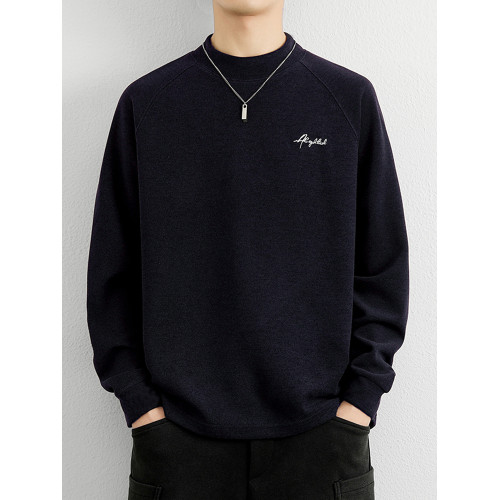 德絨打底衫男秋冬季加絨內搭保暖衣服雙面絨男長袖衛衣半高領秋衣