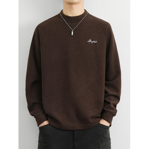 德絨打底衫男秋冬季加絨內搭保暖衣服雙面絨男長袖衛衣半高領秋衣