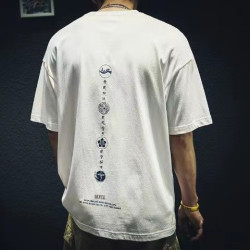 夏季純棉短袖t恤男寬松潮牌大碼半袖胖子加肥加大白色男生體恤潮