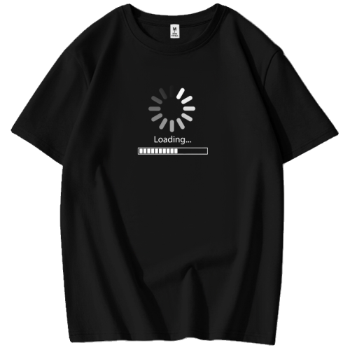 正在加載中簡約圖標夏季國潮字母短袖T恤學生純棉男百搭趣味體恤