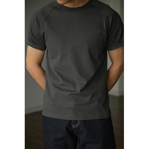 唔刃美式阿美哢嘰新疆棉300g重磅純棉短袖T恤美式小領口三本針夏