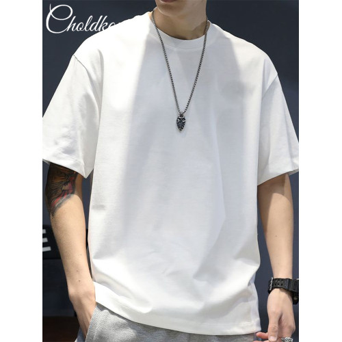 260克純棉純色短袖T恤男女打底衫白色半袖t恤重磅寬松圓領半截袖 260克純棉純色短袖T恤男女打底衫白色半袖t恤重磅寬松圓領半截袖