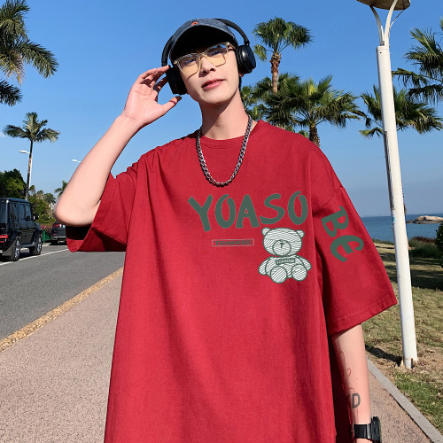 大碼男裝胖子300斤T恤男短袖加肥加大寬松肥佬純棉圓領潮牌上衣服