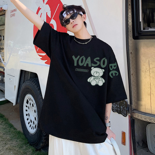 大碼男裝胖子300斤T恤男短袖加肥加大寬松肥佬純棉圓領潮牌上衣服