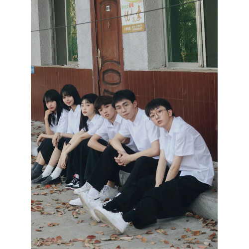 日系jk製服夏季白襯衫女高中學生畢業學院風男DK襯衣寬松短袖班服