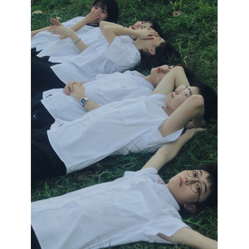 日系jk製服夏季白襯衫女高中學生畢業學院風男DK襯衣寬松短袖班服