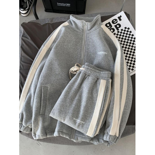 秋冬300斤大碼復古休閒運動服套裝男衛衣長褲寬松情侶兩件套潮牌