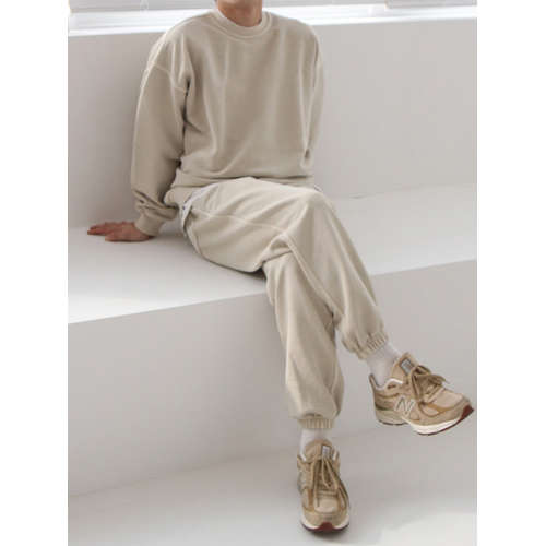 2025新款運動套裝男潮牌圓領寬松衛衣男韓版潮流休閒九分束腳衛褲 2025新款運動套裝男潮牌圓領寬松衛衣男韓版潮流休閒九分束腳衛褲