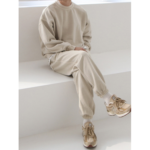 2025新款運動套裝男潮牌圓領寬松衛衣男韓版潮流休閒九分束腳衛褲 2025新款運動套裝男潮牌圓領寬松衛衣男韓版潮流休閒九分束腳衛褲