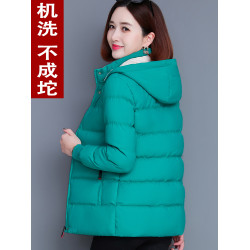 羽絨棉服女加絨加厚冬裝棉衣2024年新款媽媽大碼冬季外套保暖棉襖