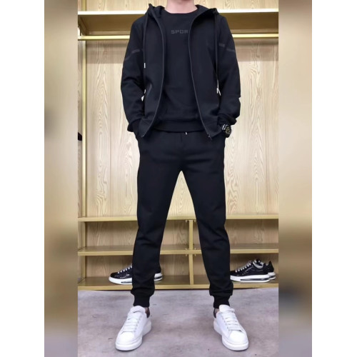 T819秋冬潮牌加絨運動三件套衛衣長褲連帽外套男士運動套裝運動服 T819秋冬潮牌加絨運動三件套衛衣長褲連帽外套男士運動套裝運動服