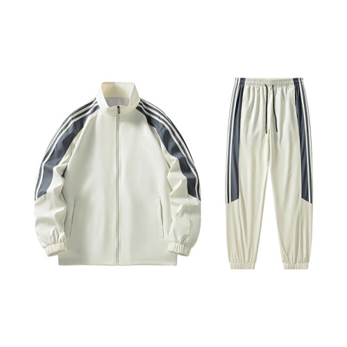 美式運動休閒套裝秋季運動服立領開衫夾克休閒褲學生帥氣男裝潮 美式運動休閒套裝秋季運動服立領開衫夾克休閒褲學生帥氣男裝潮