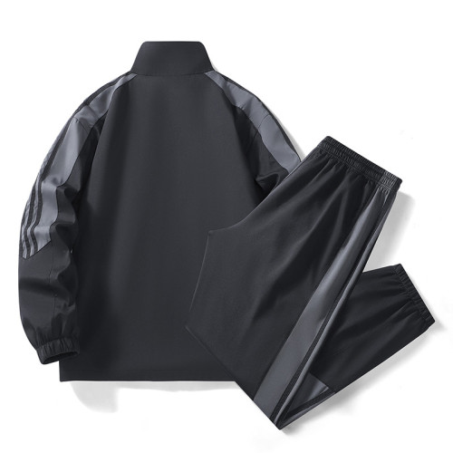 美式運動休閒套裝秋季運動服立領開衫夾克休閒褲學生帥氣男裝潮 美式運動休閒套裝秋季運動服立領開衫夾克休閒褲學生帥氣男裝潮