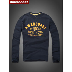 美洲海岸af長袖男t恤純棉中青年春秋薄款休閒寬松打底衫男士體恤