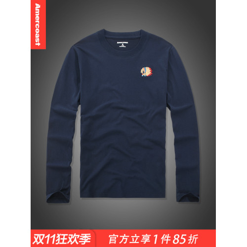 美洲海岸af長袖男t恤純棉中青年春秋薄款休閒寬松打底衫男士體恤 美洲海岸af長袖男t恤純棉中青年春秋薄款休閒寬松打底衫男士體恤