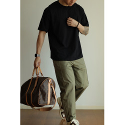 YUXIAN餘閒涼感Sorona科技日系廓形寬松T恤重磅男士純色短袖春夏