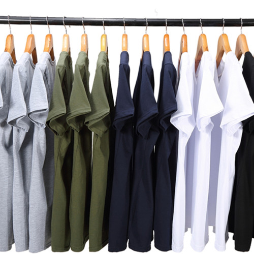 精梳棉V領男短袖T恤夏季雞心領純色上衣簡約百搭汗衫男體恤打底衫