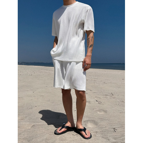 MRCYC夏季慵懶風短袖短褲長褲三件套韓系高級感T恤垂墜感休閒褲 MRCYC夏季慵懶風短袖短褲長褲三件套韓系高級感T恤垂墜感休閒褲