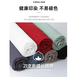 2件裝100%純棉長袖t恤男春秋圓領休閒大碼秋衣內搭上衣寬松打底衫