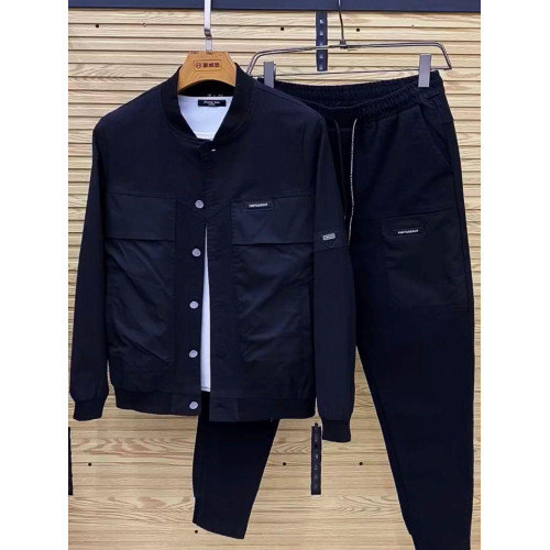 秋冬爆款高級感棒球領牛仔夾克套裝男高檔時尚寬松休閒運動兩件套 秋冬爆款高級感棒球領牛仔夾克套裝男高檔時尚寬松休閒運動兩件套