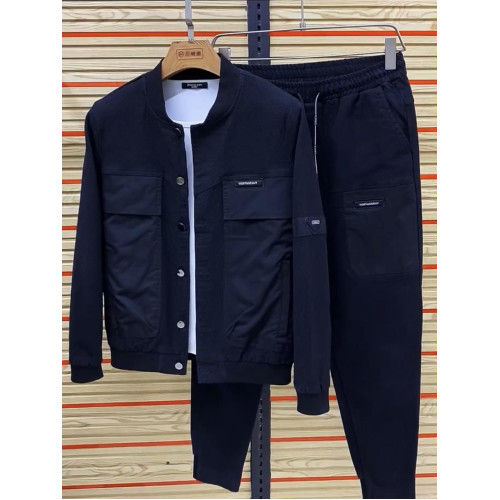 秋冬爆款高級感棒球領牛仔夾克套裝男高檔時尚寬松休閒運動兩件套 秋冬爆款高級感棒球領牛仔夾克套裝男高檔時尚寬松休閒運動兩件套