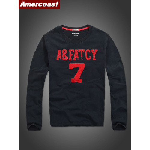 美洲海岸af長袖t恤男春秋休閒純棉潮打底衫男士上衣全棉做舊個性