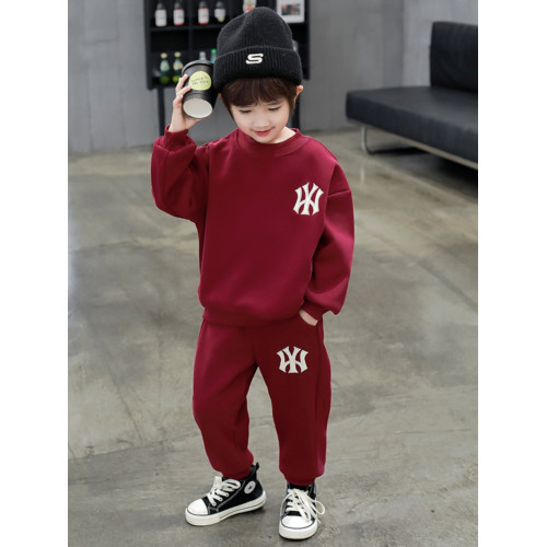 男童加絨衛衣運動服套裝簡約新款中大童秋冬男孩休閒酷帥小學生厚 男童加絨衛衣運動服套裝簡約新款中大童秋冬男孩休閒酷帥小學生厚