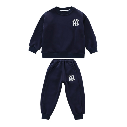 男童加絨衛衣運動服套裝簡約新款中大童秋冬男孩休閒酷帥小學生厚 男童加絨衛衣運動服套裝簡約新款中大童秋冬男孩休閒酷帥小學生厚