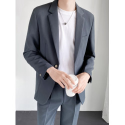 休閒西裝男士套裝外套高級感韓版痞帥春秋季輕熟小西服上衣三件套