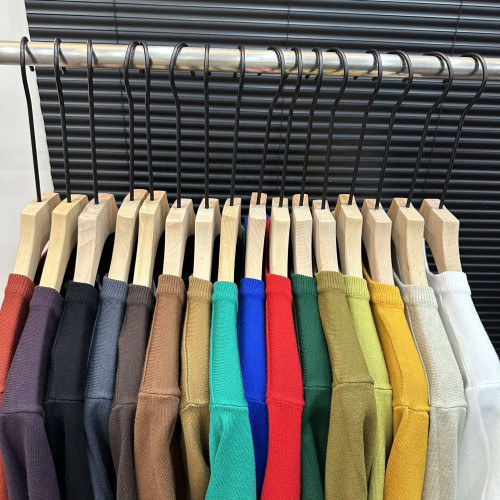 2025男士純色修身毛衣圓領情侶休閒百搭新品打底衫短袖針織衫