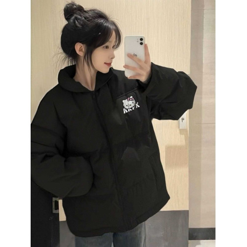 hellokitty羽絨棉襖女大童冬季2025新款初中高中學生加厚棉服外套 hellokitty羽絨棉襖女大童冬季2025新款初中高中學生加厚棉服外套