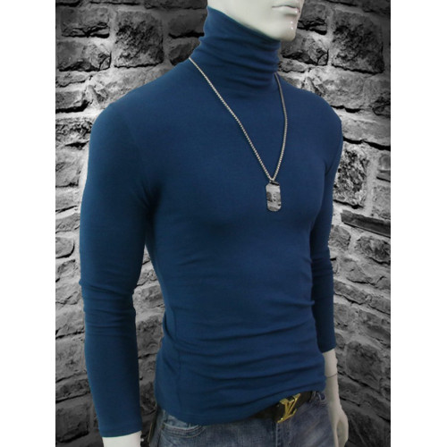 高領打底衫男士長袖T恤純棉純色緊身秋衣內衣保暖上衣服內搭秋冬