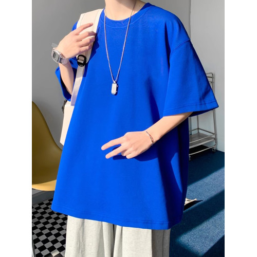 白色短袖t恤男士夏季純棉重磅2025新款青少年半袖打底衫寬松潮流 白色短袖t恤男士夏季純棉重磅2025新款青少年半袖打底衫寬松潮流