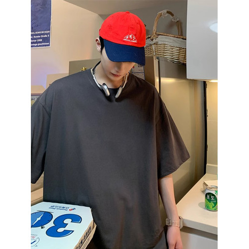 白色短袖t恤男士夏季純棉重磅2025新款青少年半袖打底衫寬松潮流 白色短袖t恤男士夏季純棉重磅2025新款青少年半袖打底衫寬松潮流