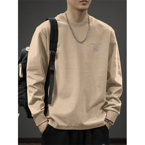 260克重磅純棉長袖t恤男秋冬2025新款美式高街寬松休閒百搭打底衫 260克重磅純棉長袖t恤男秋冬2025新款美式高街寬松休閒百搭打底衫