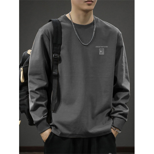 260克重磅純棉長袖t恤男秋冬2025新款美式高街寬松休閒百搭打底衫 260克重磅純棉長袖t恤男秋冬2025新款美式高街寬松休閒百搭打底衫