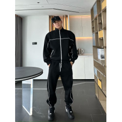 JZD【球場C位】秋冬美式高街運動休閒套裝 廓形衛衣外套收口衛褲