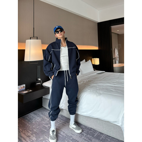 JZD【球場C位】秋冬美式高街運動休閒套裝 廓形衛衣外套收口衛褲 JZD【球場C位】秋冬美式高街運動休閒套裝 廓形衛衣外套收口衛褲