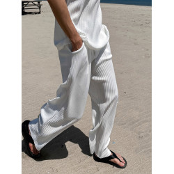 MRCYC夏季休閒運動套裝男士短袖短褲長褲三件套寬松T恤垂感休閒褲