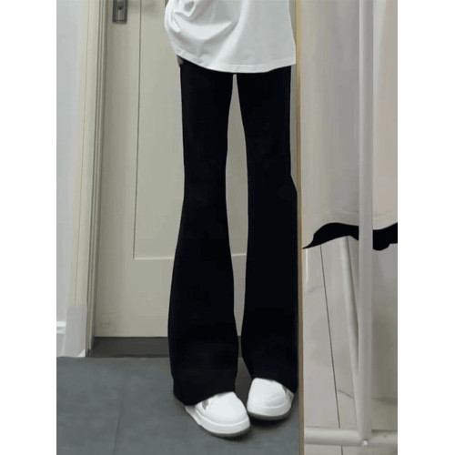 cleanfit黑色微喇牛仔褲男款修身美式vibe褲子高街窄版顯瘦直筒褲 cleanfit黑色微喇牛仔褲男款修身美式vibe褲子高街窄版顯瘦直筒褲